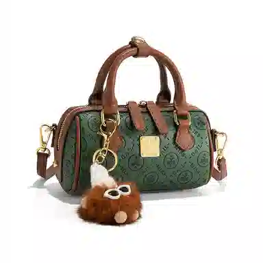 Miss Gail Boston Print Handbag Green