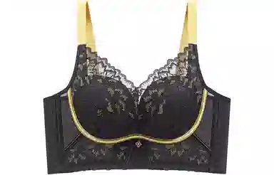 浪莎 拼接蕾丝聚拢收副乳文胸 女款