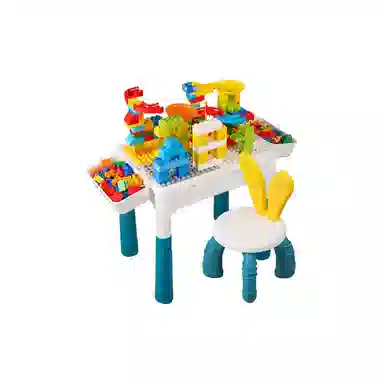 小牧马 儿童多功能玩具桌 积木桌 大颗粒拼装 益智力拼图套装