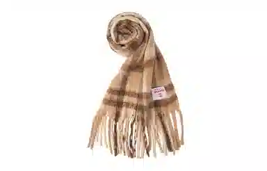 白卷 文艺学院风格子加厚保暖 绒线围巾 男女同款情侣款