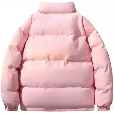 冰飞 美式嘻哈学院风基础简约休闲宽松保暖立领落肩面包服加厚百搭棉衣外套棉服 男女同款