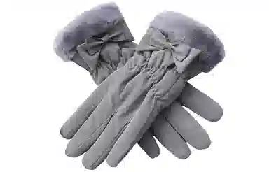 优幽兰 摩托车分指实用五指耐磨防风防寒加绒加厚钓鱼骑车 设计感高级感实用保暖 旅游护手 绒线手套 女款