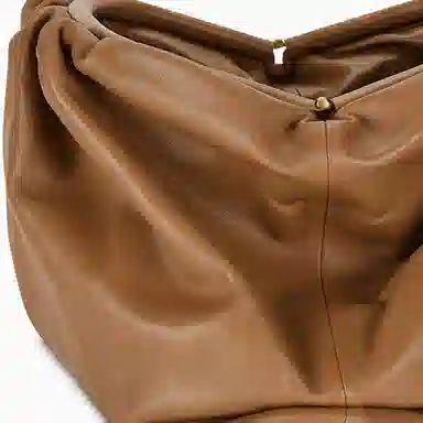Bottega Veneta Cloud Clutch Caramel Brown