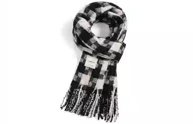 优幽兰 学生加厚护脖子防风保暖休闲小众高级感 绒线围巾 女款