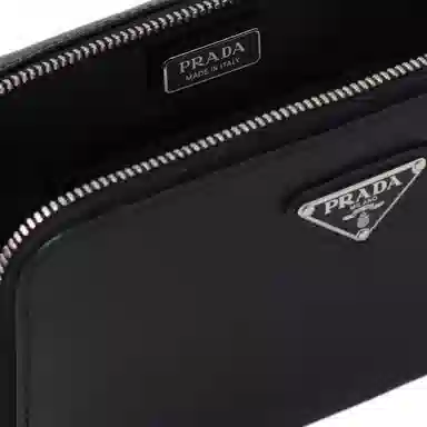PRADA Brique Leather Shoulder Bag Black