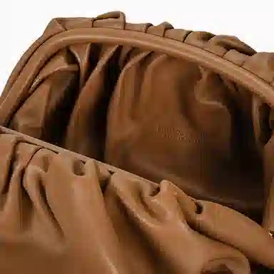 Bottega Veneta Cloud Clutch Caramel Brown