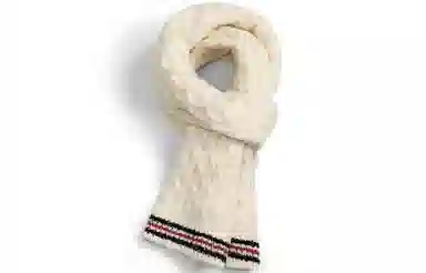 优幽兰 纯色 设计感防风防寒护脖子 绒线围巾 女款