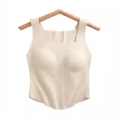 内在密码 蚕丝保暖吊带女美拉德高级简约穿搭带胸垫显瘦修身打底上衣