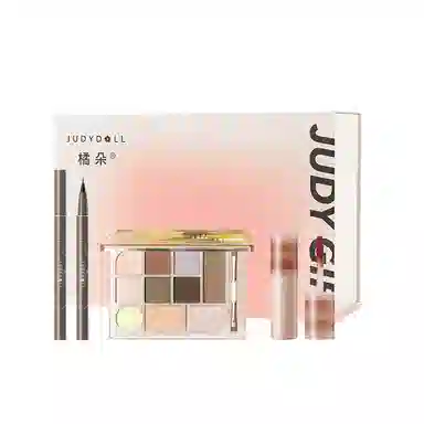 橘朵 十色彩妆综合眼影盘+小奶泥哑光唇泥+眼线液笔礼盒 眼部修饰