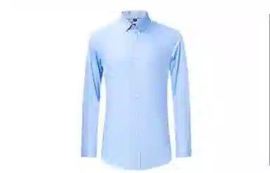 才子 纯色修身休闲长袖衬衫 男款