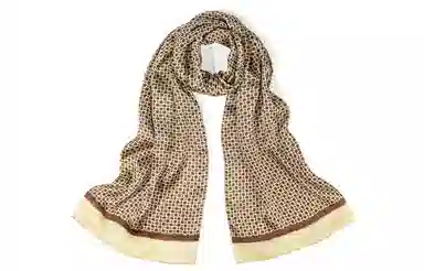 上海故事 气质保暖双层真丝 桑蚕丝 绒线围巾 男款 礼盒装