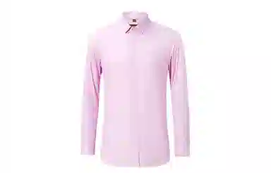 才子 纯色修身休闲长袖衬衫 男款