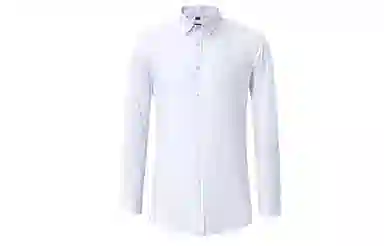 才子 纯色修身休闲长袖衬衫 男款