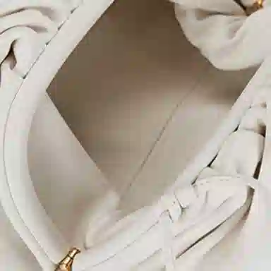 Bottega Veneta Cloud Clutch White