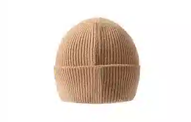 白卷 保暖简约立体笑脸刺绣护耳 绒线帽 男女同款情侣款