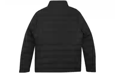 才子 纯色保暖防风立领修身棉服 男款 黑色