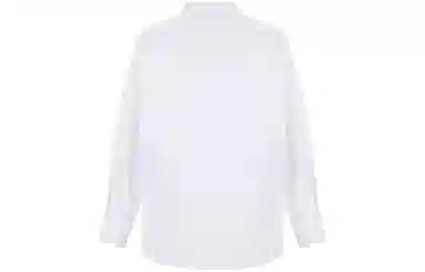 才子 纯色简约休闲长袖衬衫 男款 白色