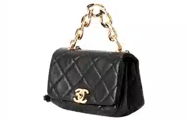 CHANEL 22A Chain Flap Mini Bag Black