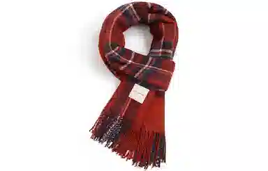 优幽兰 红色针织加厚防风防寒保暖护脖子氛围感小众 绒线围巾 女款