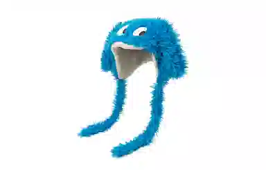 白卷 保暖大眼狗长耳朵 护耳 绒线帽 男女同款情侣款