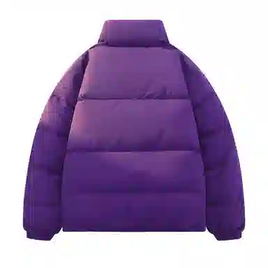 鸭鸭 纯色简约立领休闲长袖面包羽绒服 男女同款