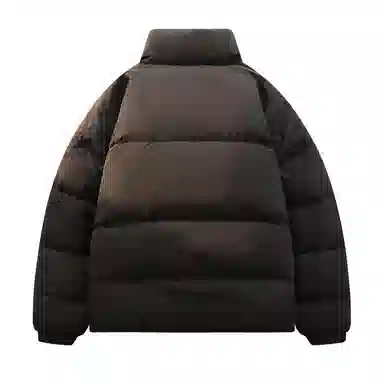 鸭鸭 纯色简约立领休闲长袖面包羽绒服 男女同款