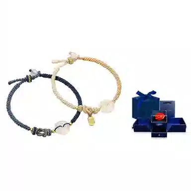 华髻 新中式如意平安扣 好运平安福轻奢 手工编织 高级感中国风 转运珠 织物 手链 男女同款情侣款