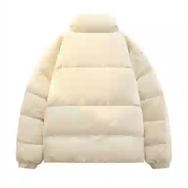 鸭鸭 纯色简约立领休闲长袖面包羽绒服 男女同款