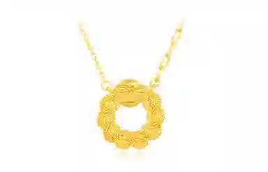 曼卡龙  花丝小鲤想 小石潭记 小众设计风 古法手工花丝工艺 足金 按克计价 黄金项链 女款