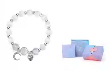 饰伴 白月光转运珠冷淡风亮光十字架 猫眼石 手串 女款