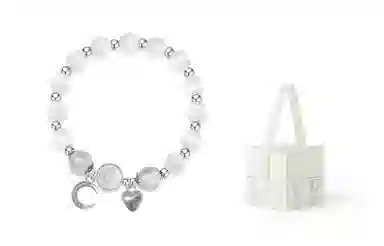 饰伴 白月光转运珠冷淡风亮光十字架 猫眼石 手串 女款