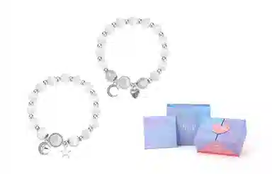 饰伴 白月光转运珠冷淡风亮光十字架 猫眼石 手串 女款