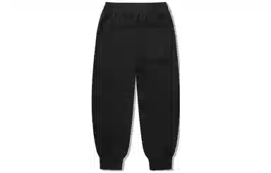 中国李宁 功夫系列 系带束脚宽松休闲针织运动裤 男款 黑色