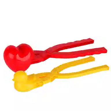 小牧马 爱心夹雪球夹子 打雪仗雪地模具 玩雪套装 玩具