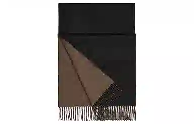 Hermes Scarf Black/Elephant Grey