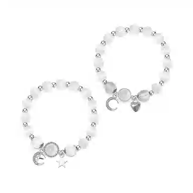 饰伴 白月光转运珠冷淡风亮光十字架 猫眼石 手串 女款