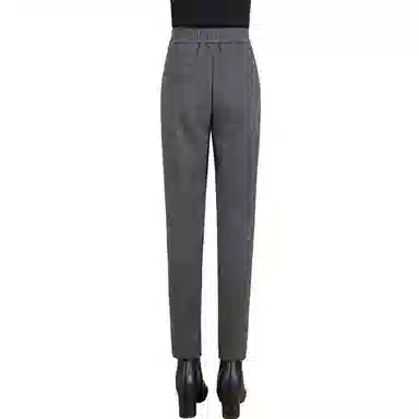 丝柏舍 高腰人字纹哈伦裤松紧腰九分显瘦休闲裤 女款