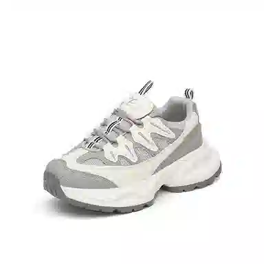 金佰川 二层牛皮 拼色百搭简约 增高支撑 低帮 老爹鞋 女款