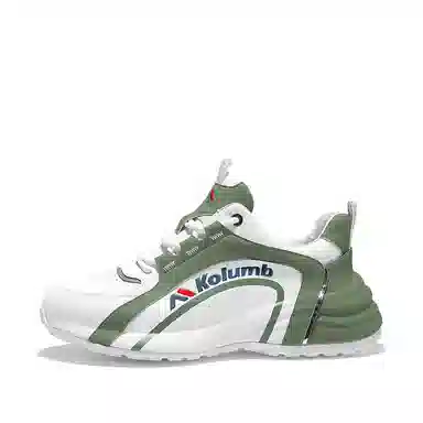哥仑步 时尚休闲 厚底舒适 低帮 户外功能鞋 男款 白绿色