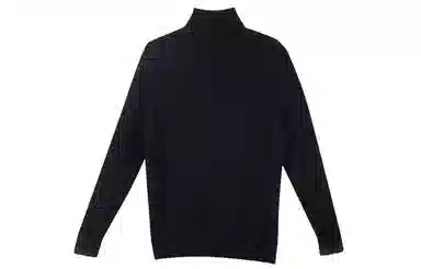 才子 男装纯羊毛高领套头竖纹提花内搭柔软打底毛衣 男款