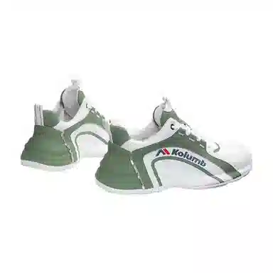 哥仑步 时尚休闲 厚底舒适 低帮 户外功能鞋 男款 白绿色