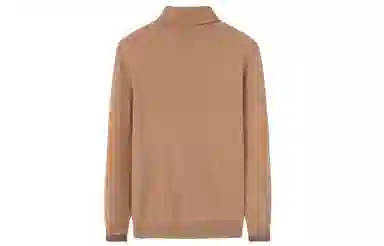 才子 男装纯羊毛高领套头竖纹提花内搭柔软打底毛衣 男款