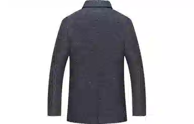 恒源祥 加厚翻领羊毛呢保暖中长款大衣 男款