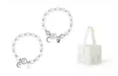 饰伴 白月光转运珠冷淡风亮光十字架 猫眼石 手串 女款