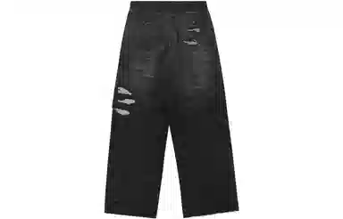 ADER ERROR FW23 Distressed Straight Jeans Black