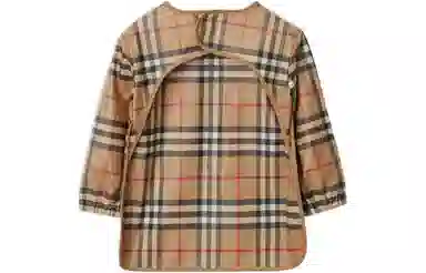 Burberry Kids Check Pullover Tee Beige