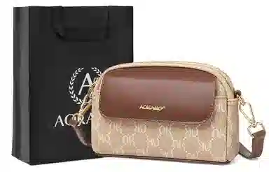 AOKANG Small Crossbody Bag Brown/Beige