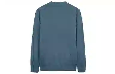 才子 圆领拼接套头修身毛衣 男款