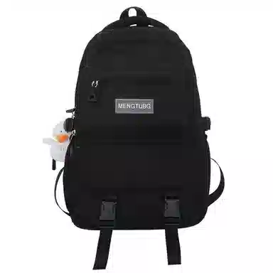 尼格尔 书包男女新款中大学生大容量时尚潮流尼龙双肩包韩版休闲简约背包 男女同款情侣款 多色