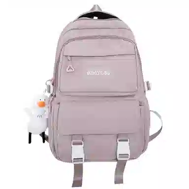 尼格尔 书包男女新款中大学生大容量时尚潮流尼龙双肩包韩版休闲简约背包 男女同款情侣款 多色